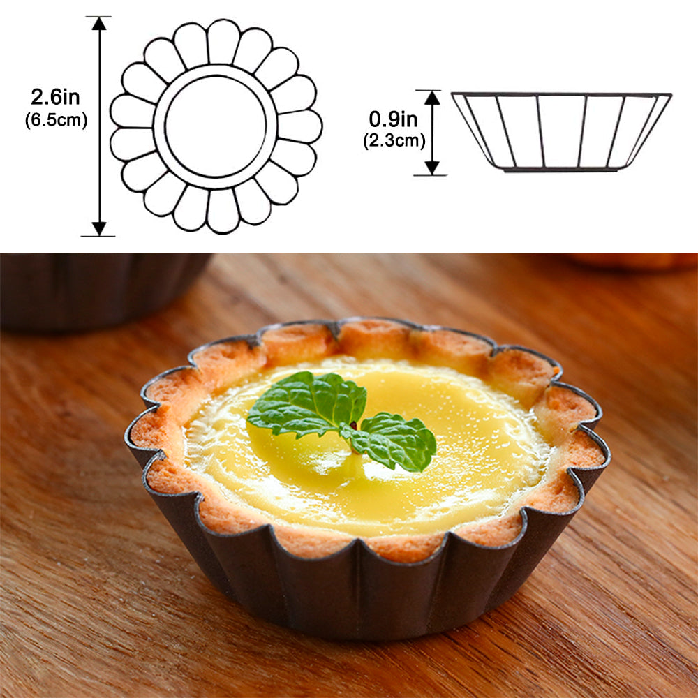 12pcs Moldes Antiadherentes para Tarta, Quiche y Flan | Pizza y Muffins 🍕