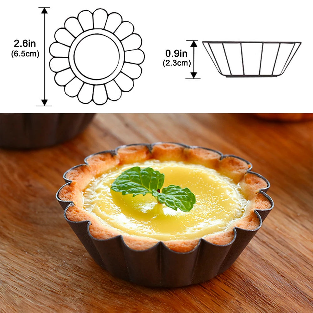 12pcs Moldes Antiadherentes para Tarta, Quiche y Flan | Pizza y Muffins 🍕