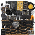 35 Pcs Valentines Day Gift Basket for Women & Men, Charcoal Bath & Body Kit with Diffuser, Shower Gel, Massage Oil