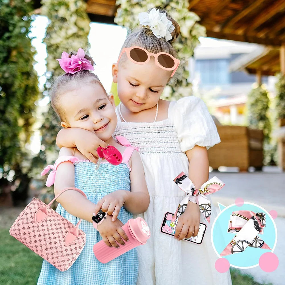 32pcs/set Girls Play Purse Toy Set Fun Children Makeup Kit Pretend Play Purse with Accessories Stylish Princess Gifts for Girls