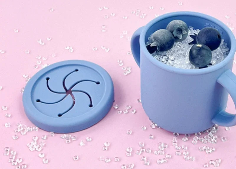 Set de Vajilla de Silicona para Bebé | Bol, Plato, Vaso, Cuchara y Tenedor 🍼