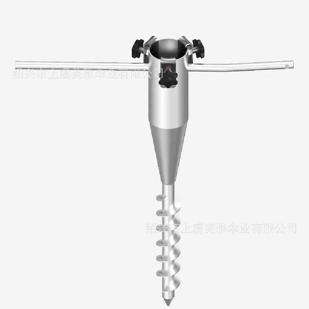 Beach Umbrella Sand Anchor No Dig Metal Umbrella Stand Heavy Duty Beach Sand Ground Anchor for Patio Umbrella Base