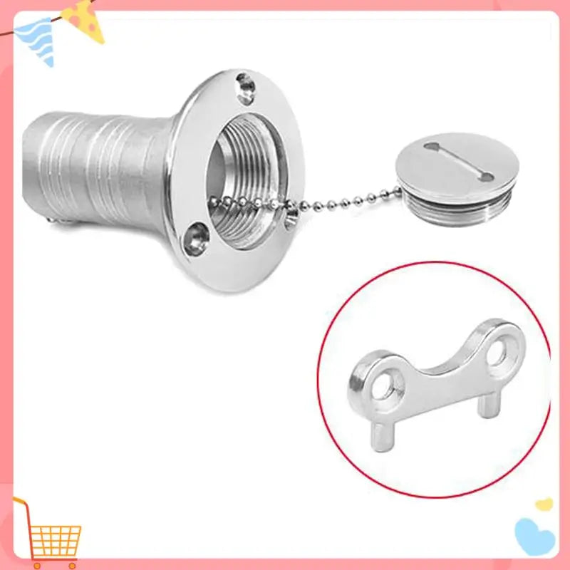 2 PCS Marine Boat Gas Cap Key Stainless Steel Gas Water Fuel Tank Fill Filler Tool Marine Yacht Boat Accessories