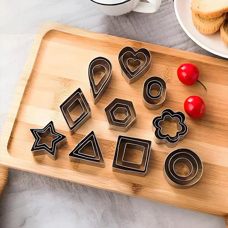 Set Cortadores de Galletas Acero Inoxidable | Formas Geométricas | Apto Lavavajillas 🍪