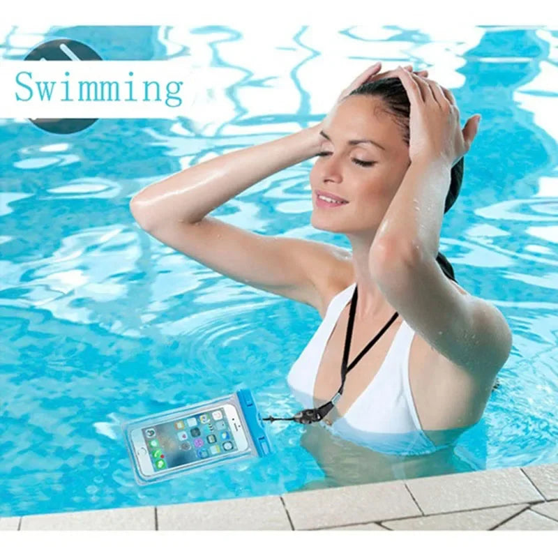 Funda Impermeable para Celular 6 Pulgadas - Bolsa Seca para Playa, Piscina y Deportes Acuáticos