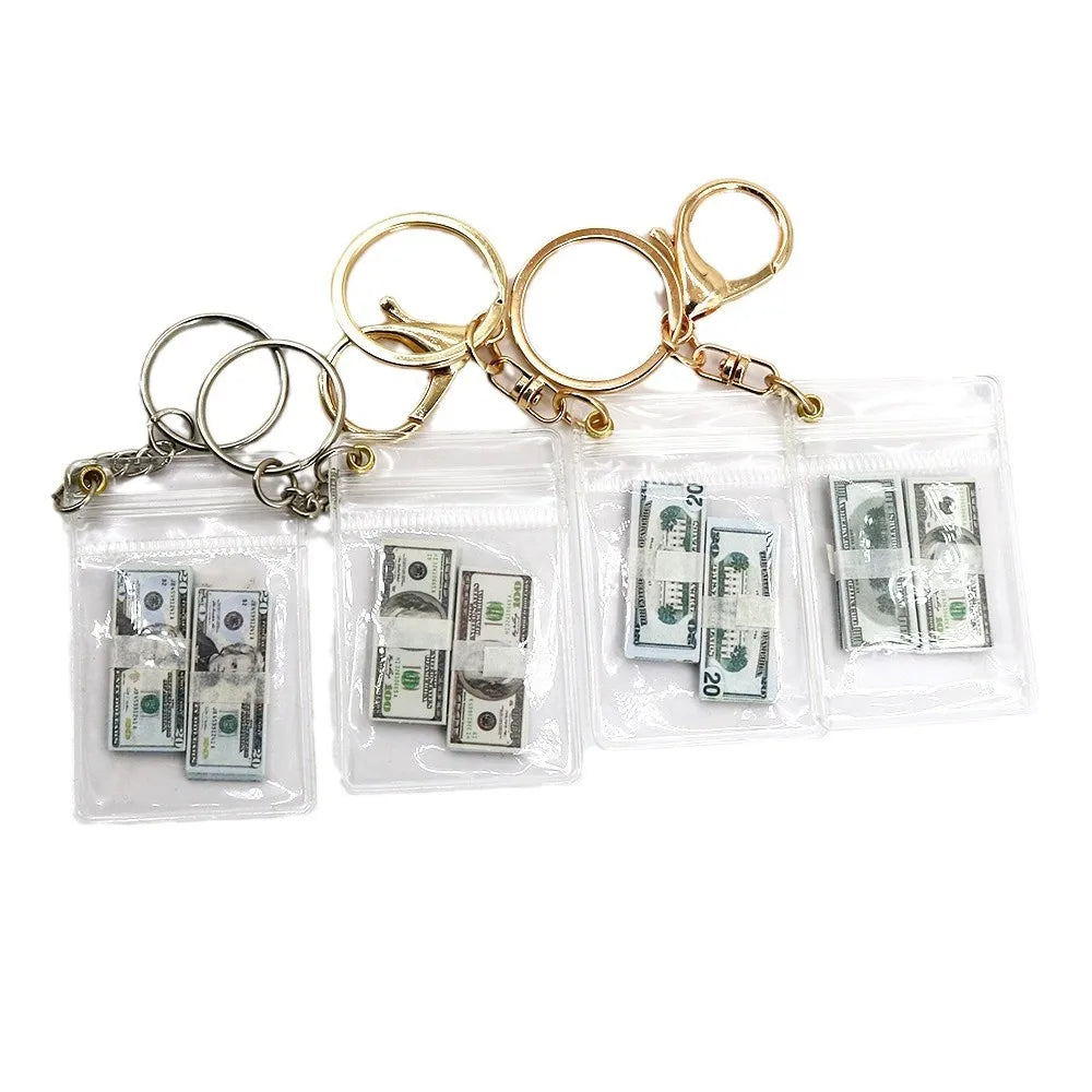 The Unique Handcrafted Keychain And Mini Wallet Of The Simulated US Dollar Bill Make The Perfect Gift For Friends