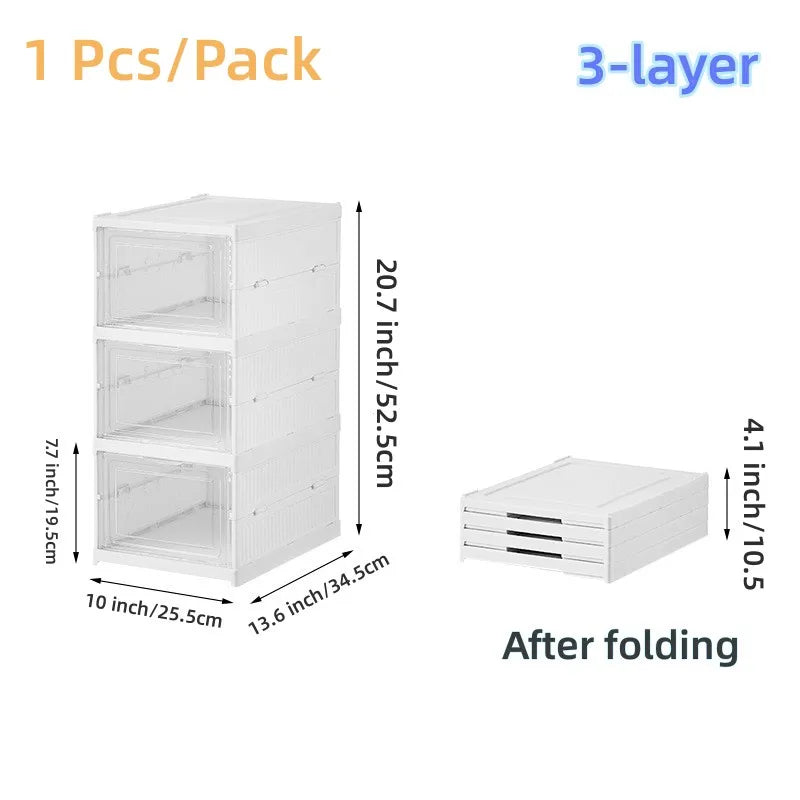 Cajas Apilables para Zapatos 6 Niveles | Transparentes | Organizador Antipolvo