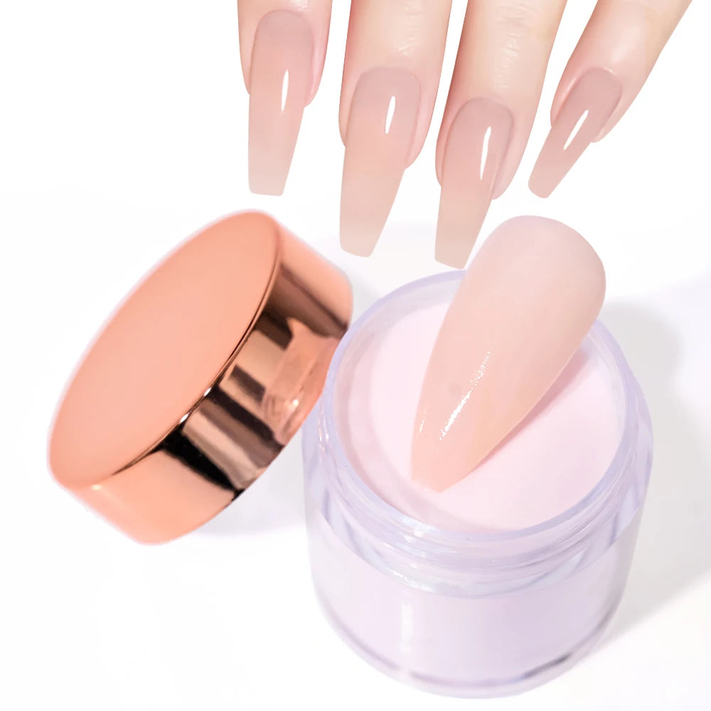 3Colors Acrylic Nail Powder Transparent/Pink/White Carving Crystal Polymer Powder Manicure Nail Polish Professional Accessories#