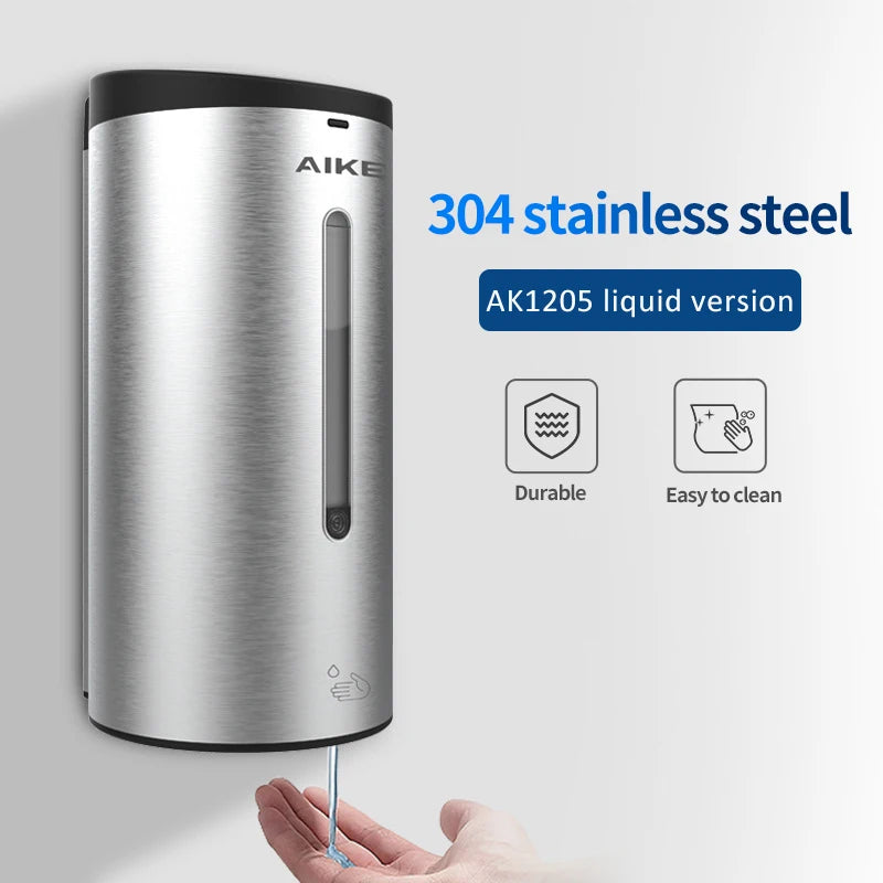 AIKE Automatic Liquid Soap Dispenser AK1205 Wall Mounted Commercial Smart Soap Dispenser For Bathroom Large Capacity 750ML/800ML