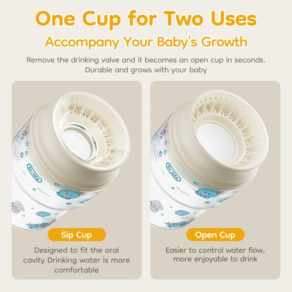Vaso de Aprendizaje 360° 280ml para Bebé | Tapa Flip | Antiderrame | Sin BPA 🍼