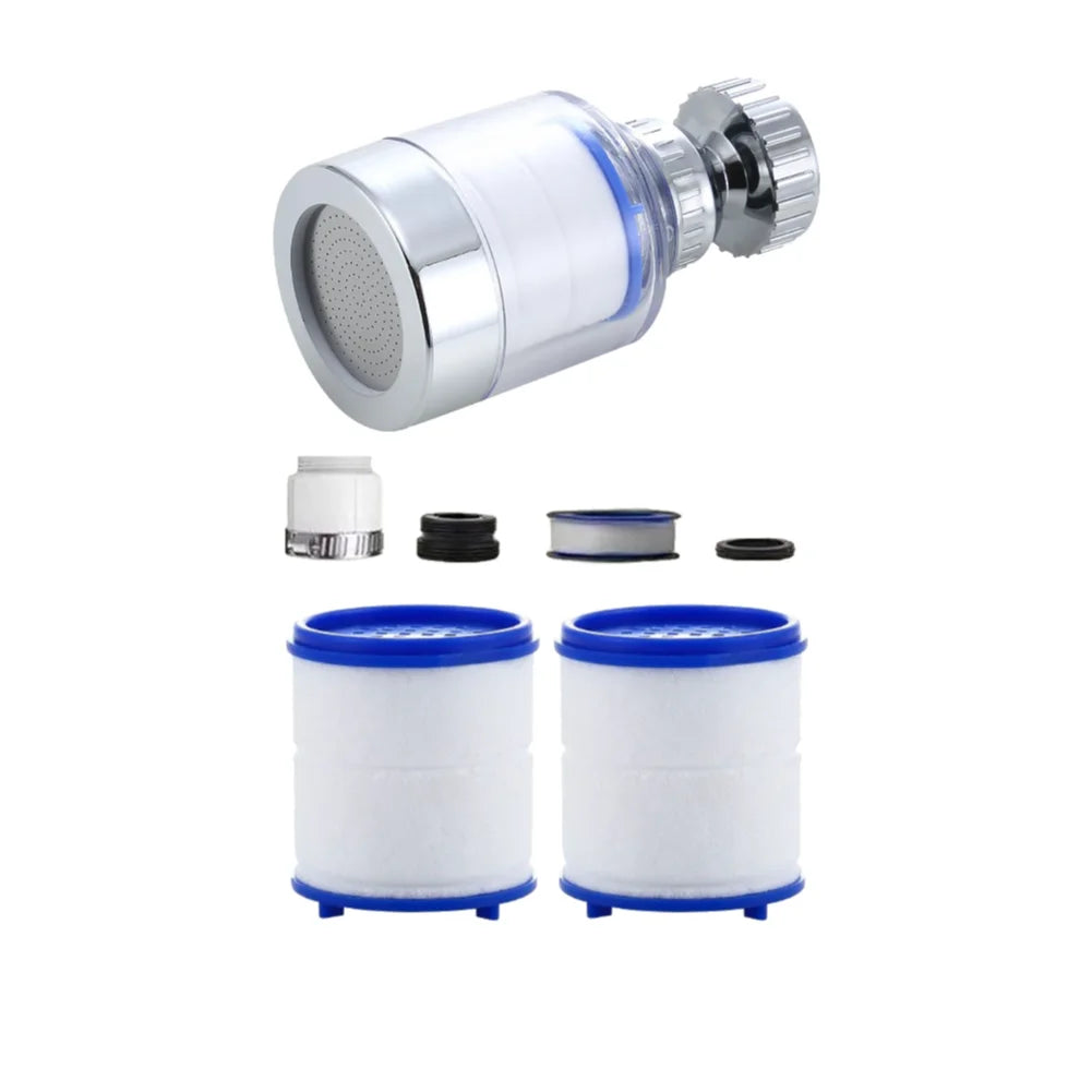 Kitchen Faucet Water Filter Pressurized Sink Filter Water Purifier 360° Tap Splash Proof Faucet Aerator Extender for Bathroom