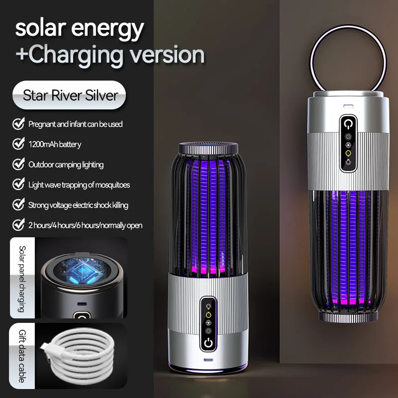 Lámpara Solar Mata Mosquitos Exterior | Recargable | Repelente Hogar | Certificada CE ☀️ - Firu Total Sales