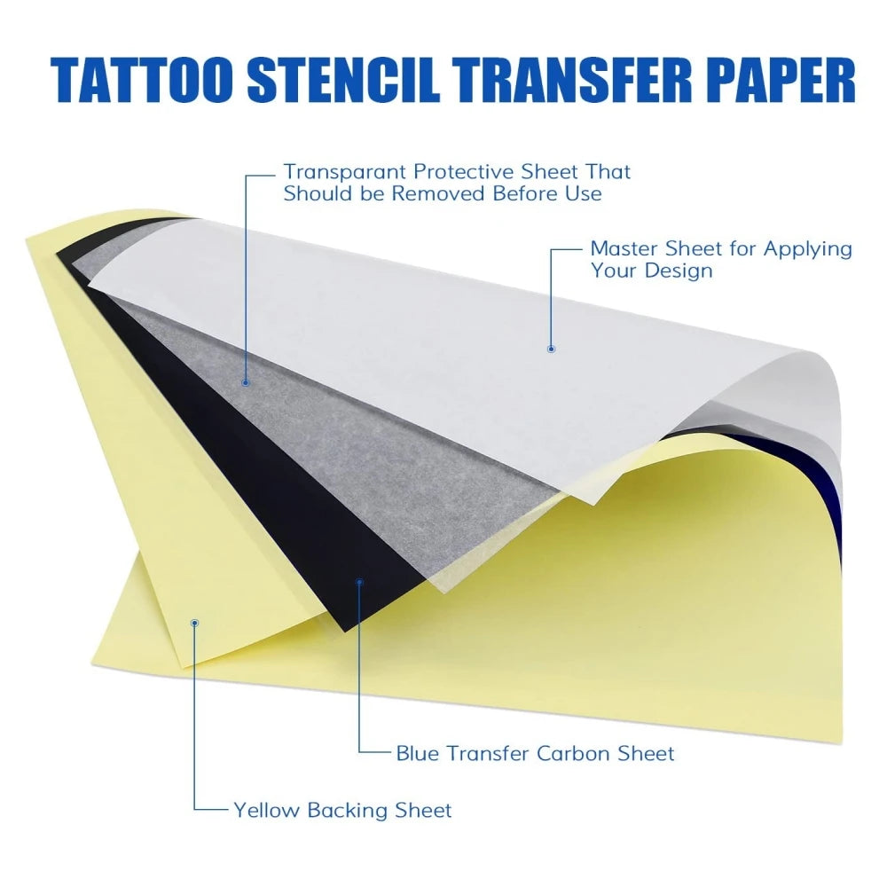Tattoo Transfer Paper A4 Size Stencils Tattoo Thermal Paper, Tattoo Transfer Paper For Tattoo Practice, Tattoo Printer Universal