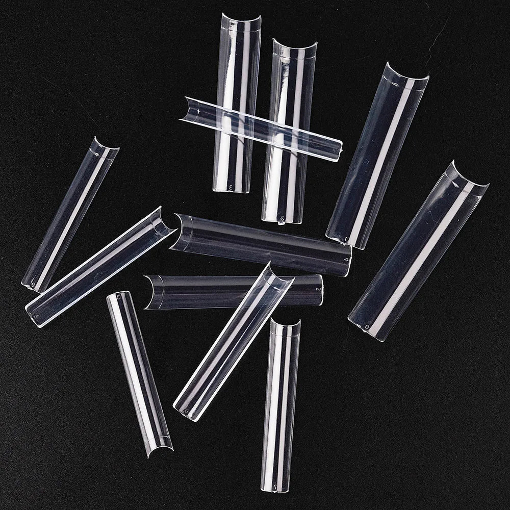 3XL Long Coffin/Square Acrylic False Nail Tip Half Cover C Curved Straight Nail Tips Manicure Nail Art Decoration ToolFake Nails