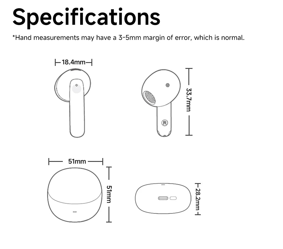 QCY HT10 AilyBuds Pro+ ANC | LDAC Hi-Res Audio | 6 Mic IA HD | 28H | Bluetooth 5.3 | Multipunto - Firu Total Sales