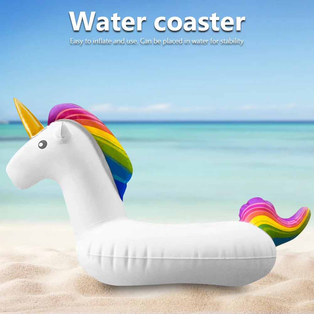 Floating Cup Holder Inflatable Swimming Pool Drink Cup Stand PVC Cooler Table Party Supplies Gift for Family Friends