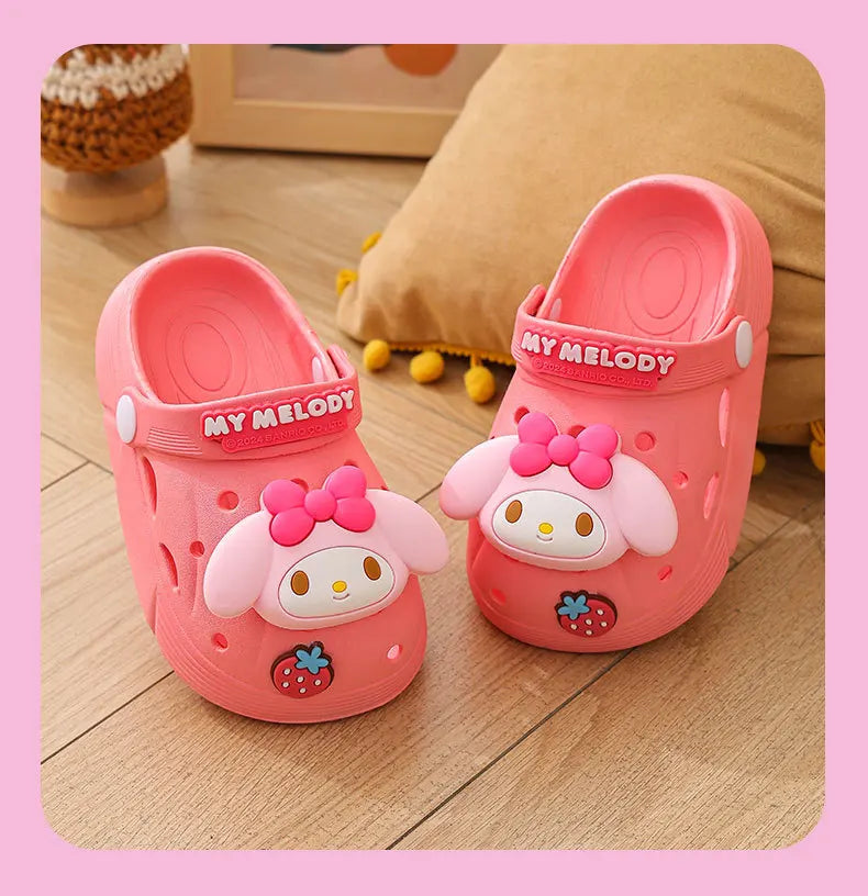 Pantuflas Sanrio Hello Kitty Kuromi para Niñas | Suaves Antideslizantes | Verano 🐱