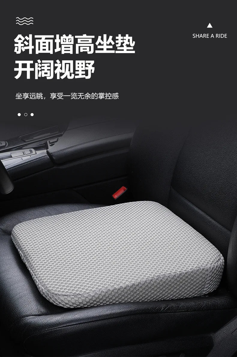 Car Booster Seat Cushion — Breathable Height Boost Pad | Fatigue Relief