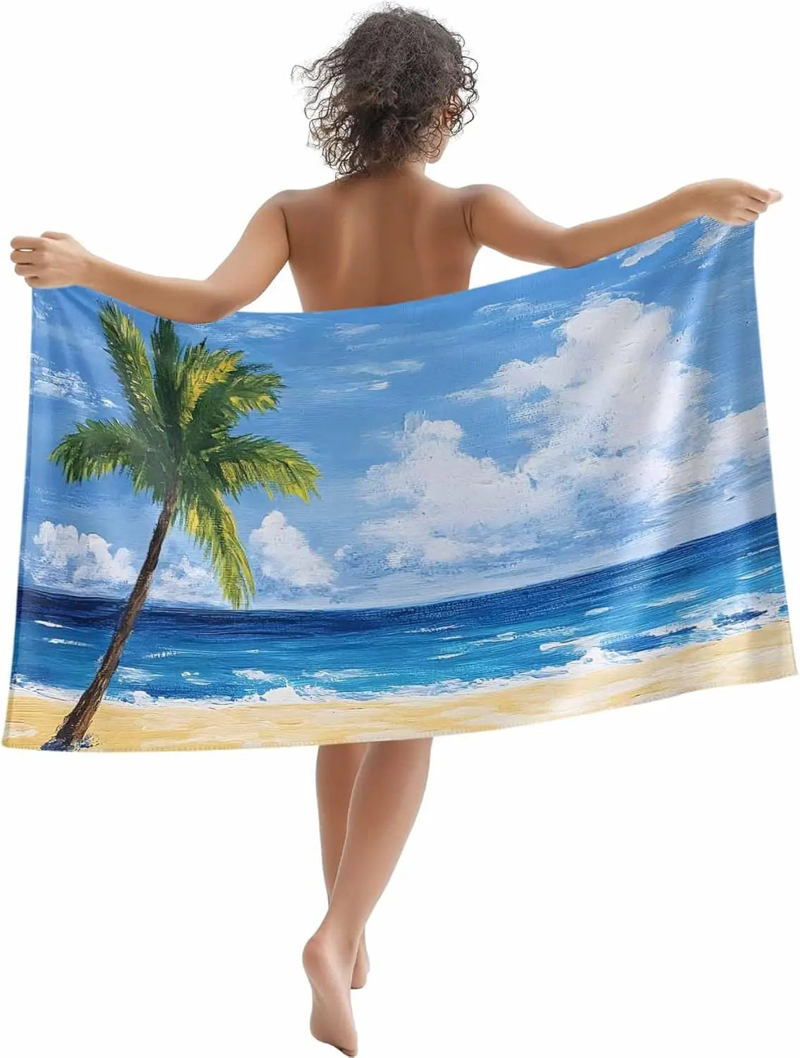 Toalla de Playa Microfibra Diseño Océano - Sin Arena, Secado Rápido Hombre y Mujer