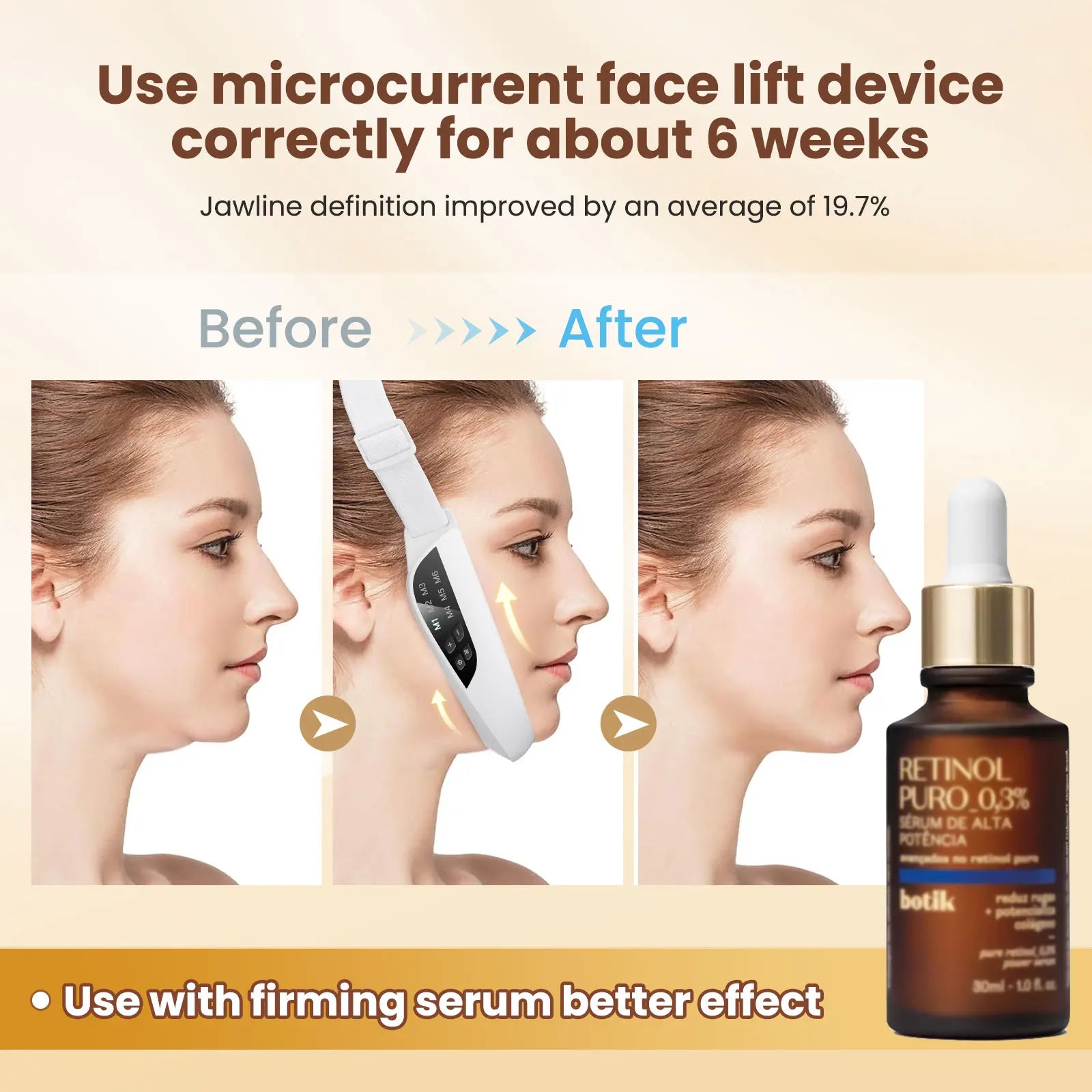Masajeador Facial EMS PASTSKY | Lifting Antiarrugas | Reductor Doble Mentón | LED Fototerapia | Recargable - Firu Total Sales