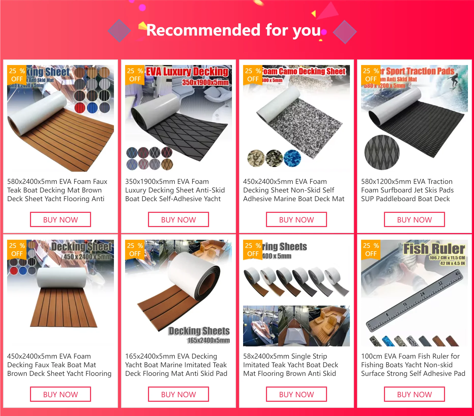 450x2400x5mm EVA Foam Decking Sheet Non-Skid Self Adhesive Marine Boat Deck Mat Yacht Flooring Army/Desert/Snow/Ocean Camo Pad