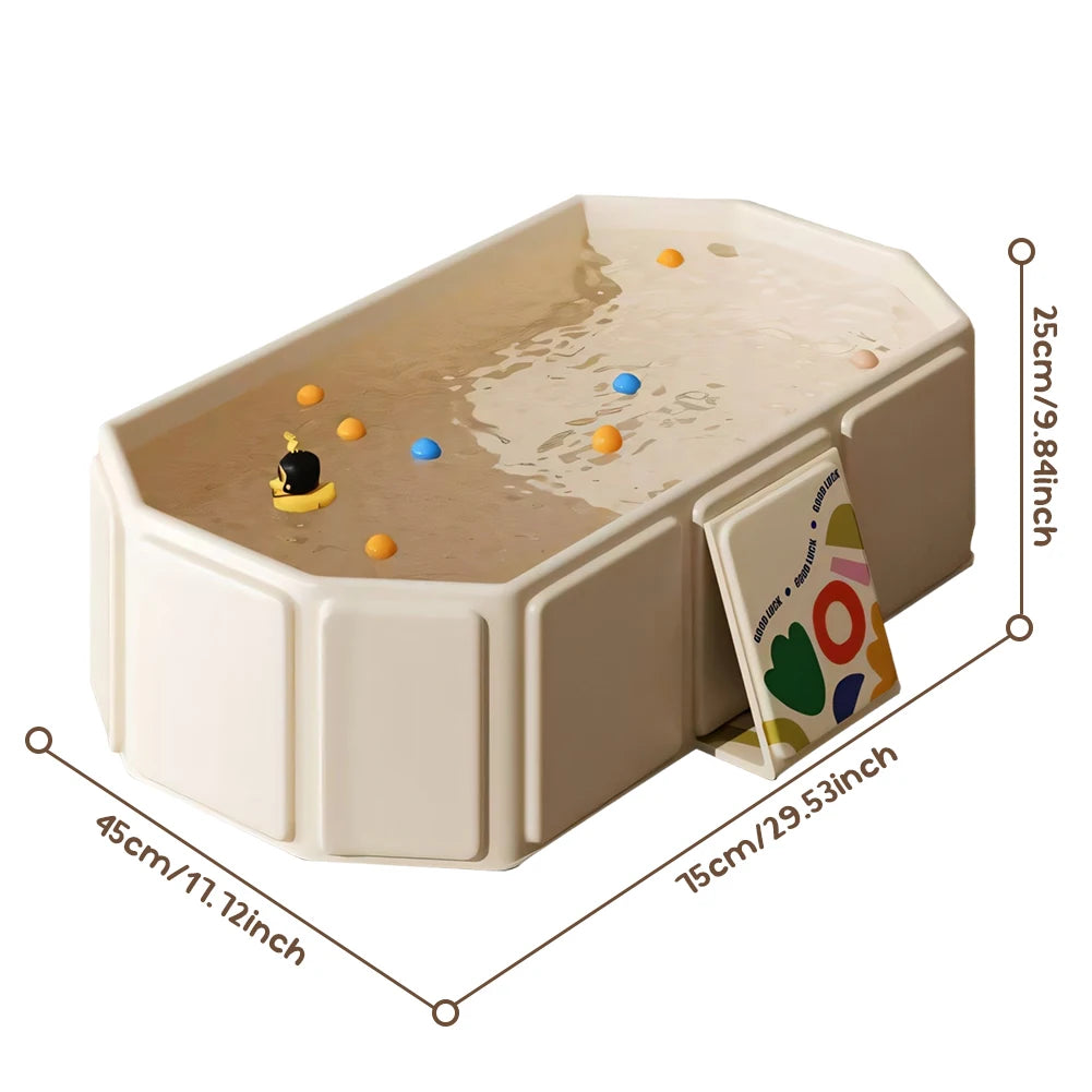 Foldable Baby Bathtub with Drain — Compact Infant Tub | All Ages