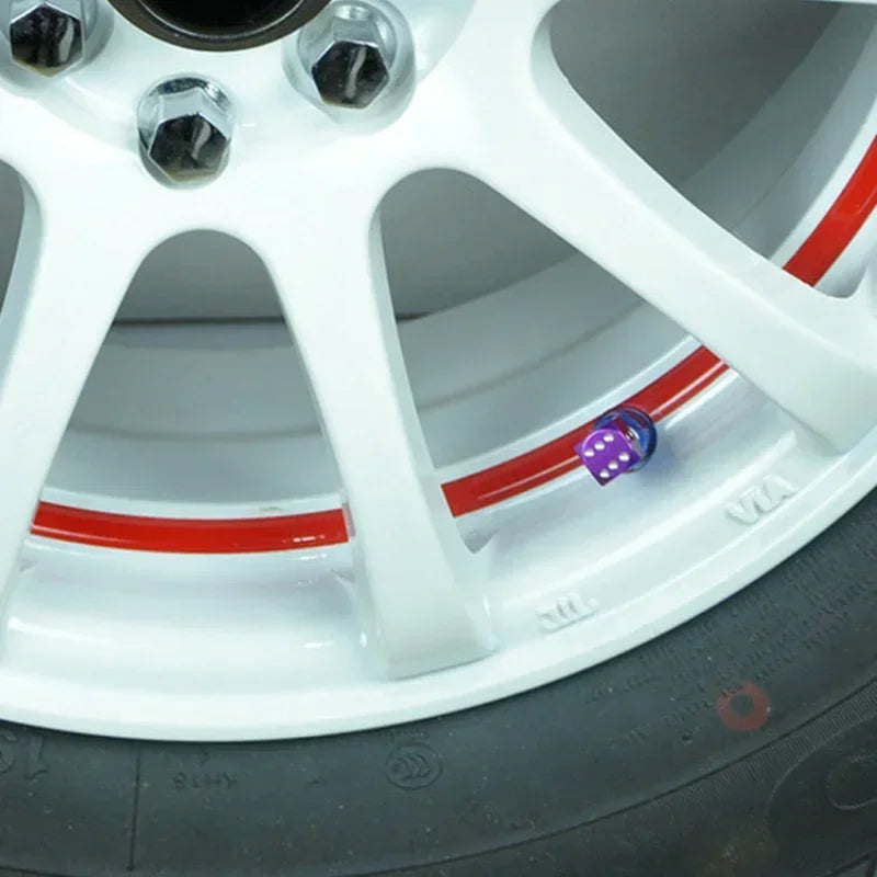 4PCS Aluminum Alloy Dice Car Wheel Tire Valve Caps Tyre Rim Stem Covers Airdust Waterproof For Automobiles Motorcycles Trucks