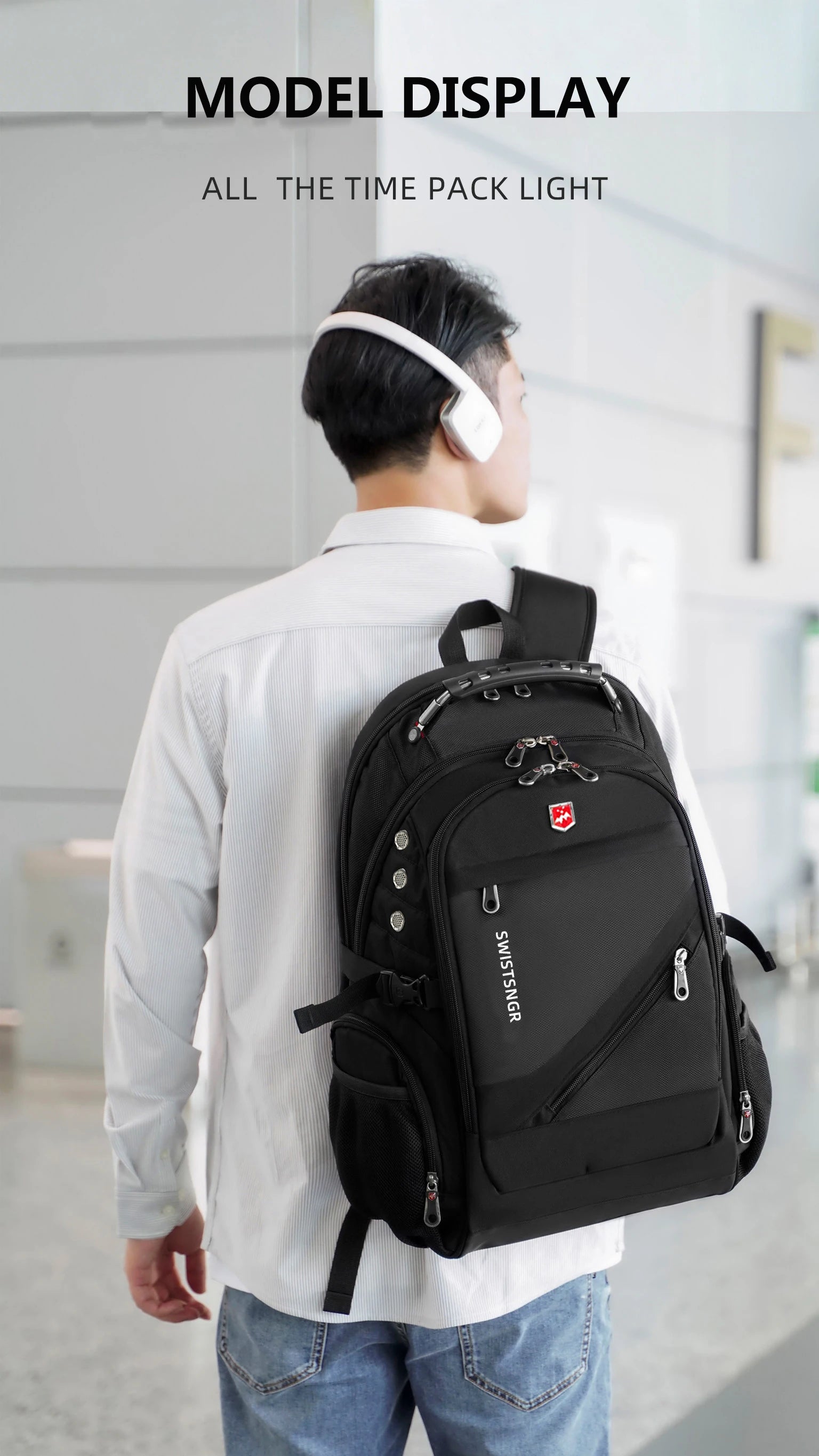 2026 Waterproof 17/20 Inch Laptop Backpack Men Airplane Travel Backpack Women Oxford Rucksack Male School Bag modern Mochila