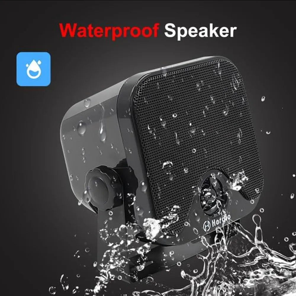 Herdio 4'' 240W 4PCS Bluetooth Golf Cart Speakers Waterproof Marine Speakers For Outdoor Boat ATV UTV Jeep Courtyard Powersports