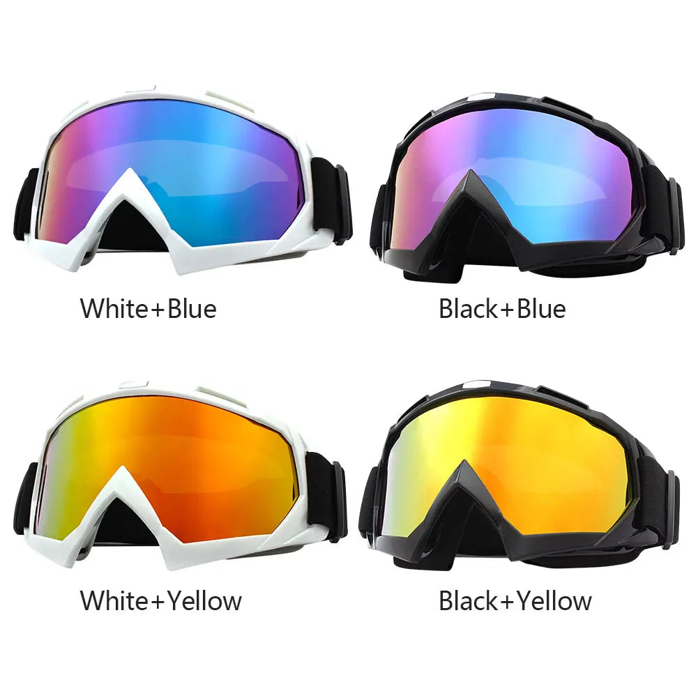 Motorcycle Glasses Windproof Snowboard Goggles Anti-Fog Protective Goggles UV Protection for Winter Outdoor Sport