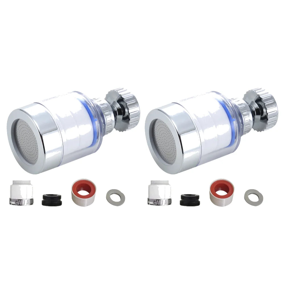 Kitchen Faucet Water Filter Pressurized Sink Filter Water Purifier 360° Tap Splash Proof Faucet Aerator Extender for Bathroom