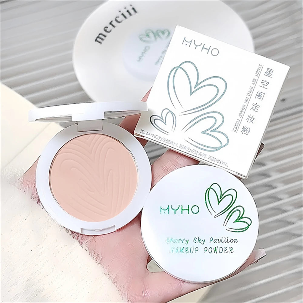 Oil Control Soft Focus Pressed Powder Matte Compact Lasting No Cakey Full Coverage Concealer Face Tightening Air Powder Makeup