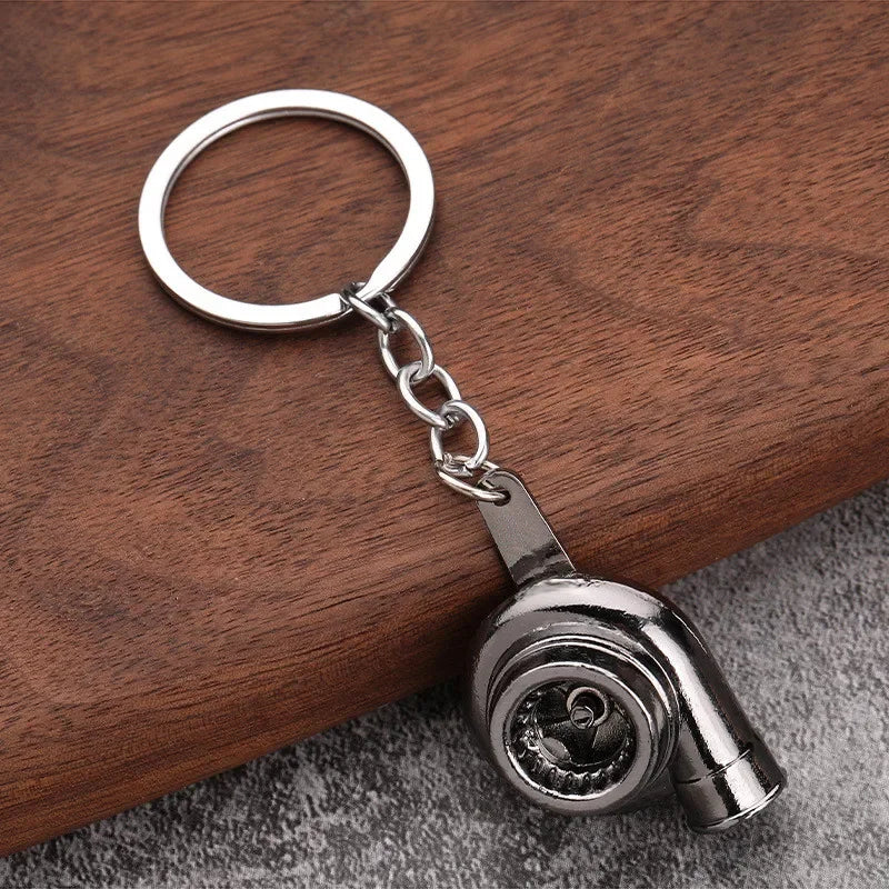 Creative Mini Gear Head Keychain Speed Gearbox Keyring for Car Key Turbo Hub Brake Disc Pendant Shock Absorber Keys Holder Chain