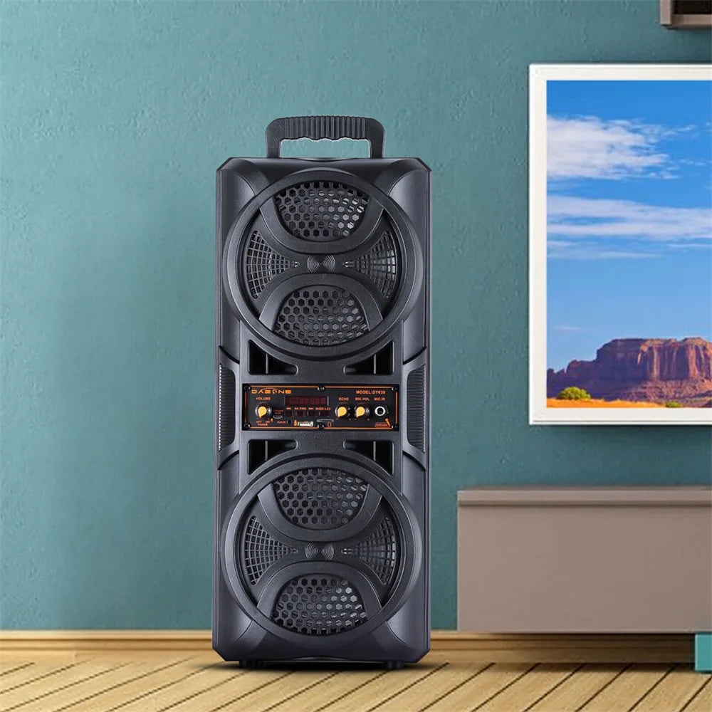Portable 3000W Bluetooth Speaker Subwoofer Heavy Bass Sound System Party DJ karaoke Remote &MIC