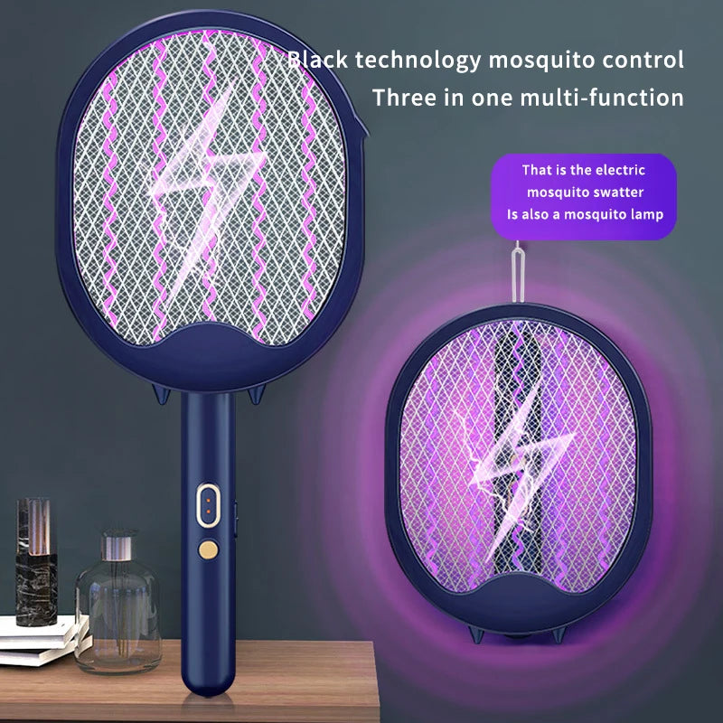 Raqueta Eléctrica Plegable 2 en 1 USB Recargable | UV 3000V | Mata Mosquitos e Insectos - Firu Total Sales