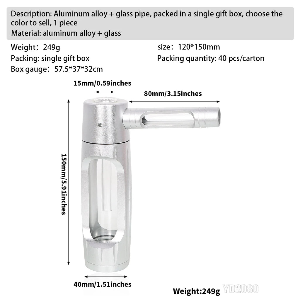New Metal Popular Bottle Water Pipe Portable Mini Hookah Shisha Tobacco Smoking Pipes Gift of Health Metal Tube Filter