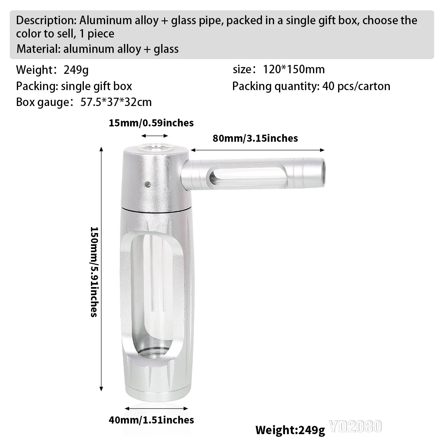 New Metal Popular Bottle Water Pipe Portable Mini Hookah Shisha Tobacco Smoking Pipes Gift of Health Metal Tube Filter