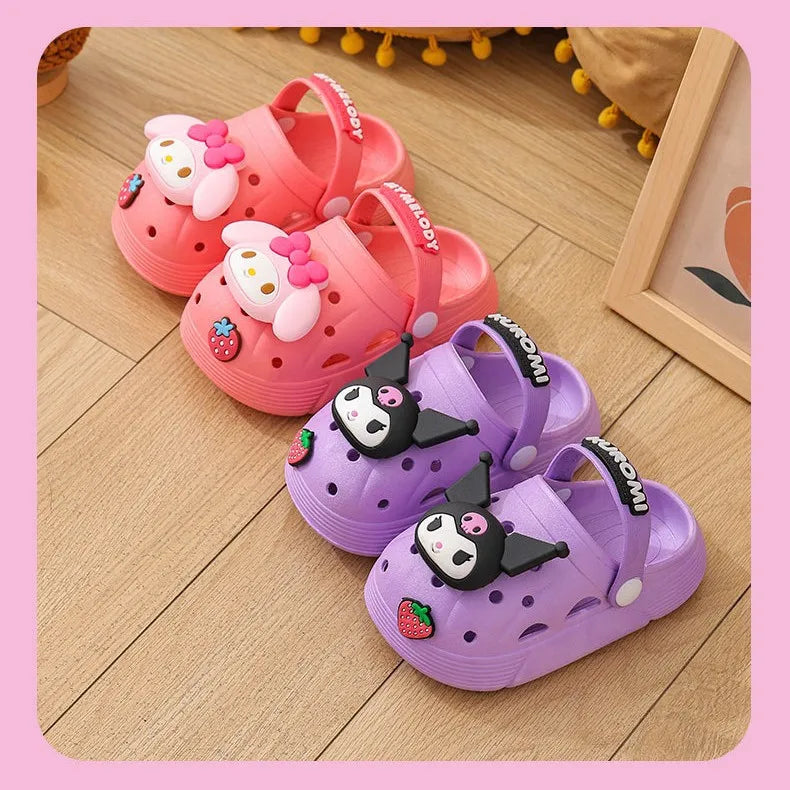 Pantuflas Sanrio Hello Kitty Kuromi para Niñas | Suaves Antideslizantes | Verano 🐱