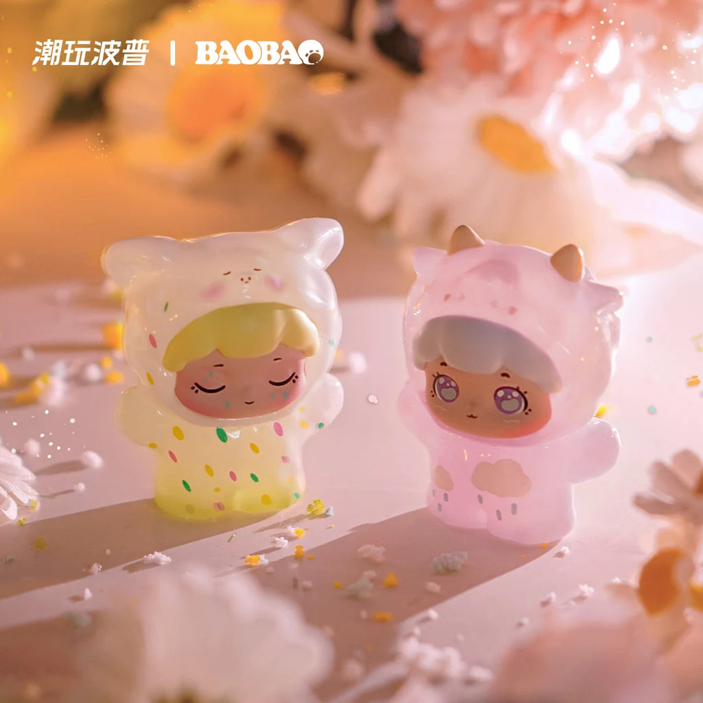 New Trendy Pop Pop Baobao Spring Travelogue Transparent Cute Granules Fully Transparent Mini Blind Box Blind Bag Desktop Ornamen