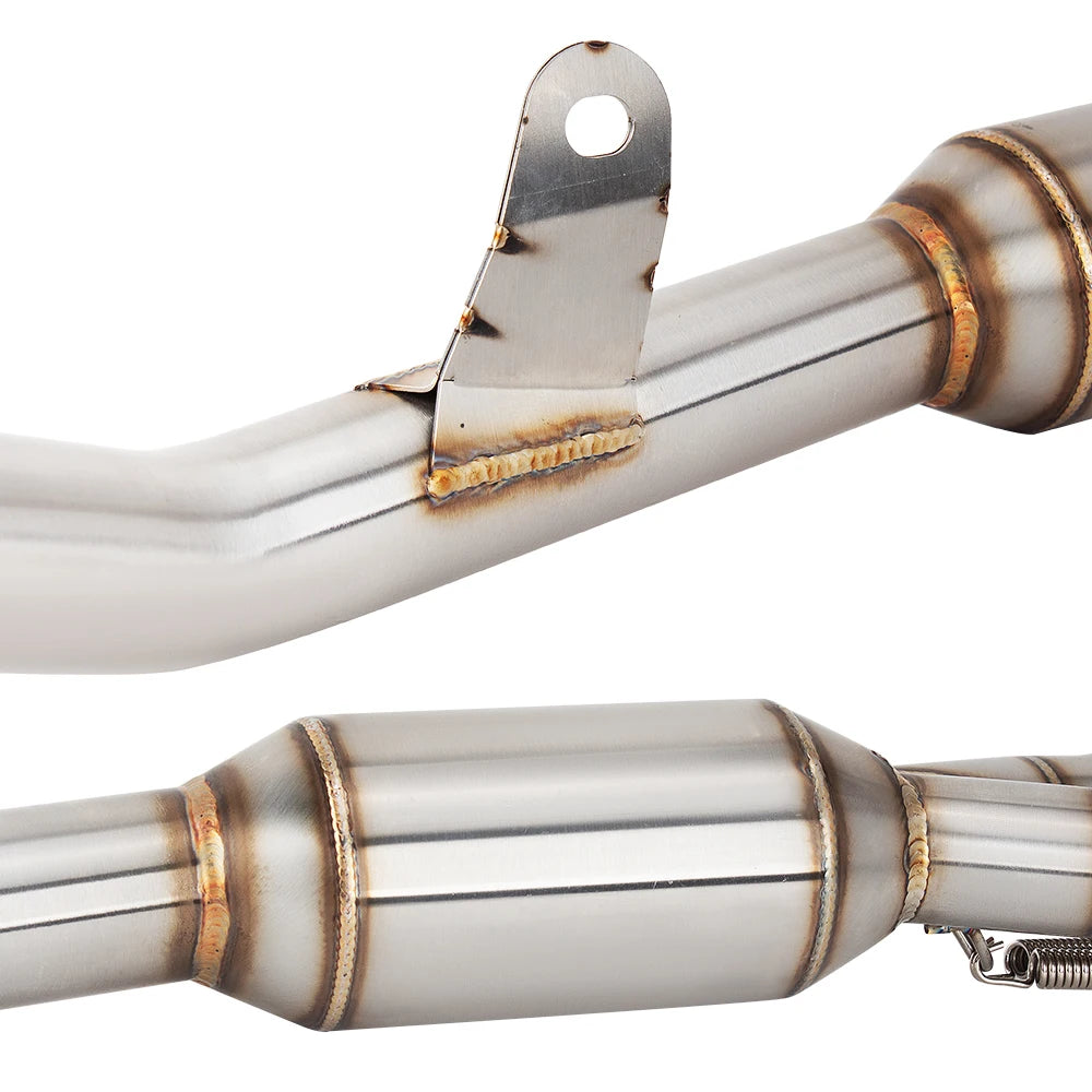 Adventure Motorcycle Exhaust System Modify Front mid Link Pipe Escape Moto Connect 51mm Or Original Muffler for CFMOTO 450MT ADV