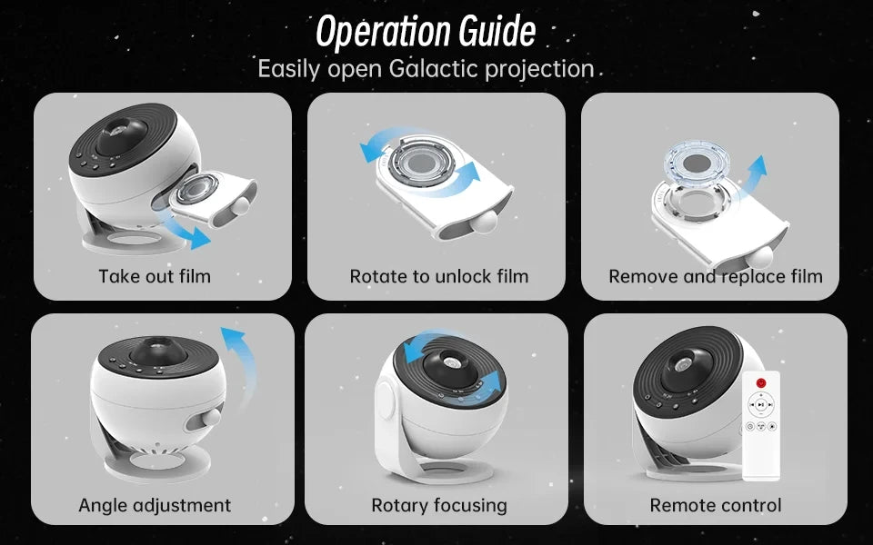 Galaxy Projector Star Projector Planetarium Starry Sky Night Light for Kids Adults Space Ceiling Projectors for Home Decor Chris