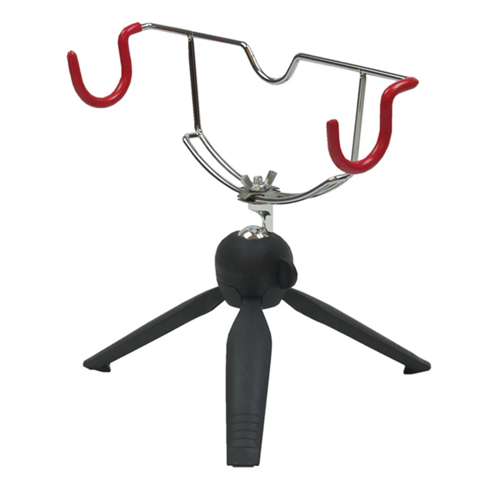 Portable Ice Fishing Rod Holder Adjustable Angle Double-Head Fish Pole Holder Metal Folding Rod Holder for Winter Sea Fishing