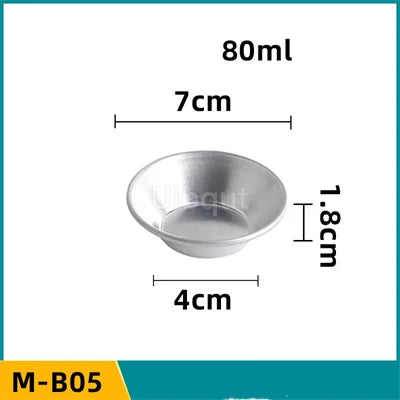 Set 5/10pcs Moldes Mini Acanalados de Aluminio para Pudding y Mousse 🍰