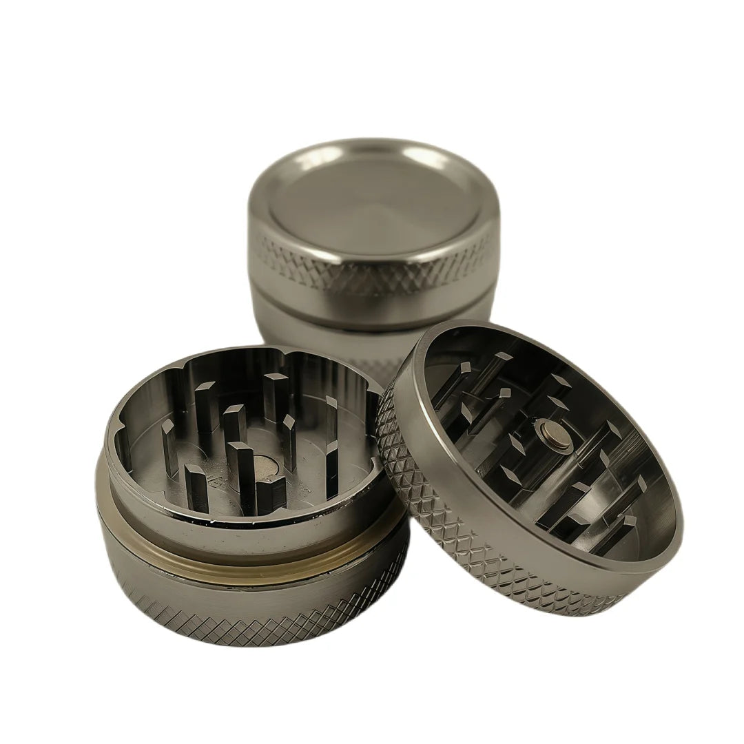 Compact Aluminum Alloy Grinder - Thumb-Sized Design for Easy Grinding oftobacco，The best smoking accessories