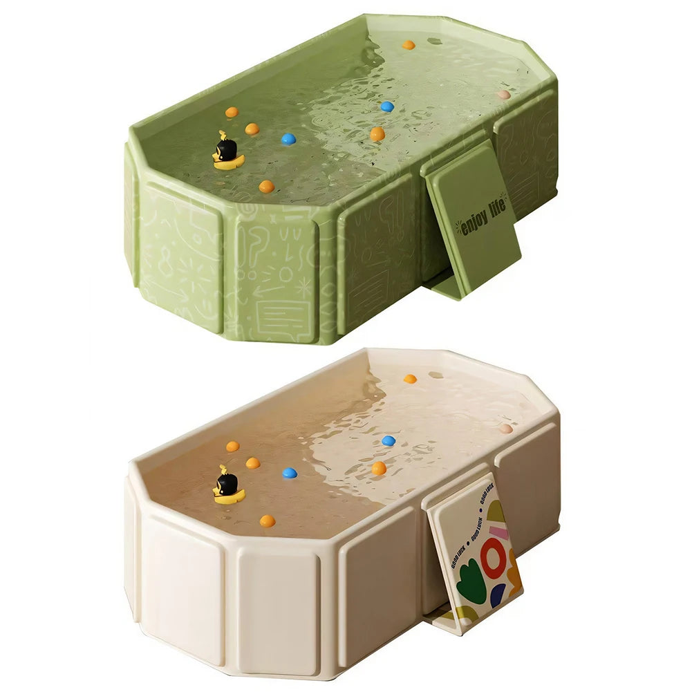 Foldable Baby Bathtub with Drain — Compact Infant Tub | All Ages