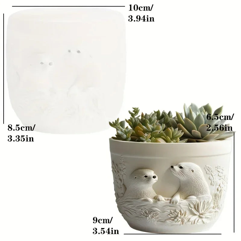 Molde de Silicona Mono Sonriente para Florero y Porta Pinceles | Resina y Yeso 🐒