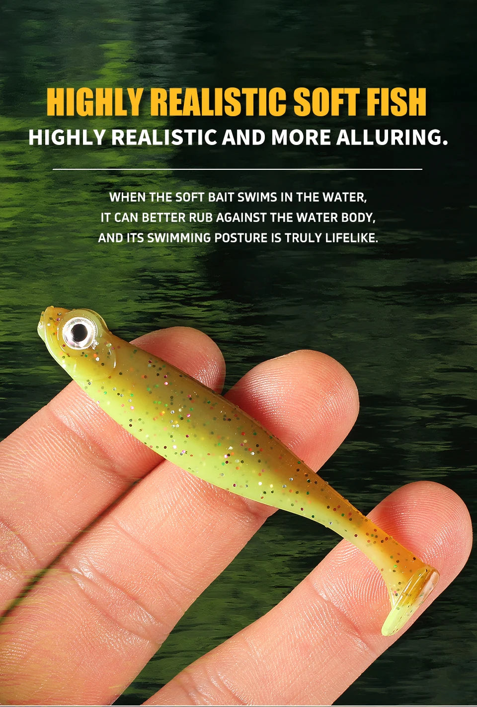 Supercontinent Shad Cola-T Silicona | 5cm/7cm | Swimbait Wobbler | Pesca Mar, Lago y Río - Firu Total Sales
