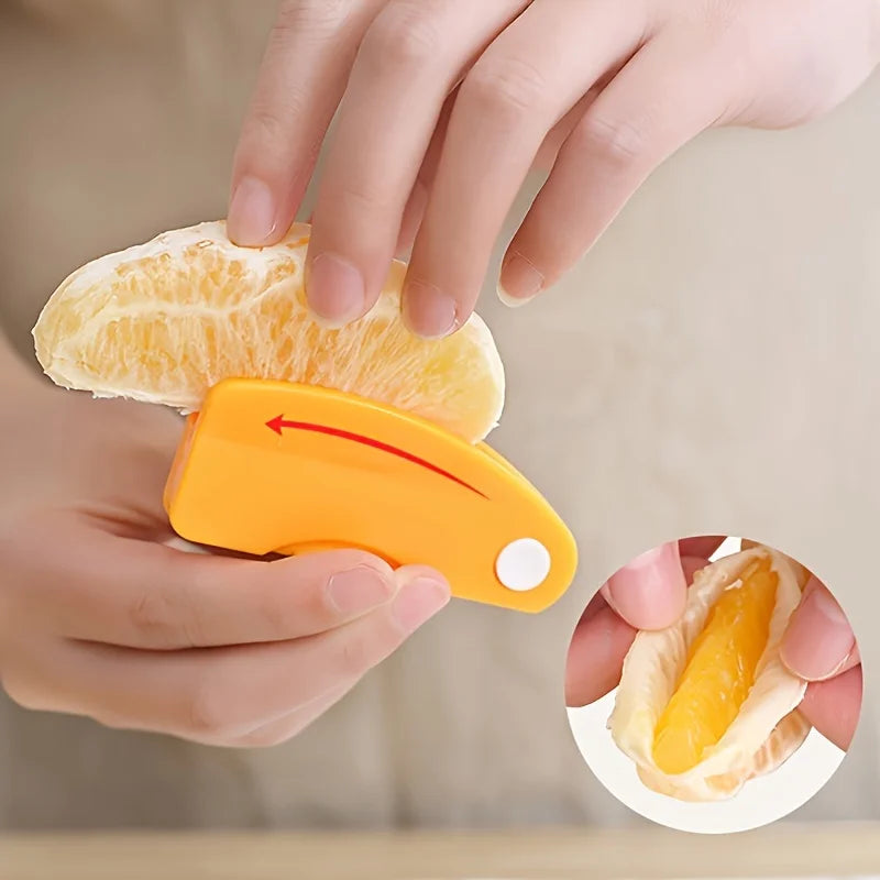 Creative Plastic Fruit Peeler With Folding Handle For Orange Lemon Grapefruit Kitchen Vegetable Cutter Gadget Portable