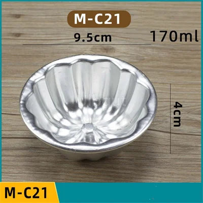 Set 5/10pcs Moldes Mini Acanalados de Aluminio para Pudding y Mousse 🍰