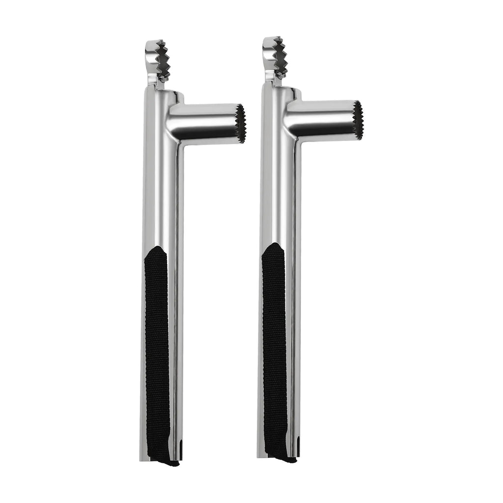 Adjustable Double Angle Fishing Rod Holder for Boats Yachts Stainless Steel Corrosion Resistant and Durable